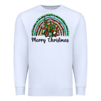 White merry christmas cactus rainbow Premium Sweatshirt - BarkalooDesign