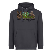 Smoke Peace Love Baby Gorilla Heavyweight Hoodie - LillyAllenDesigns