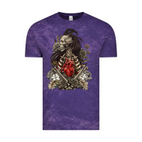 Cloud Purple floral skeleton Vintage Tee - RanaPortraitStore