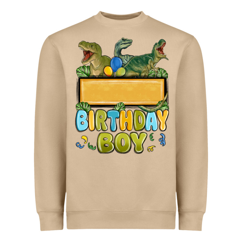 Customized Dinosaur Birthday Boy Heavyweight Sweatshirt by MaliasSmallBusiness | Teevron