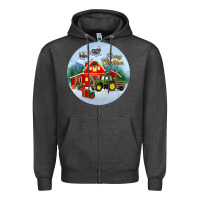 Charcoal Heather merry christmas small town christmas ornament Zipper Hoodie - BundleAndBundleShop