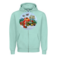 Seafoam merry christmas small town christmas ornament Zipper Hoodie - BundleAndBundleShop