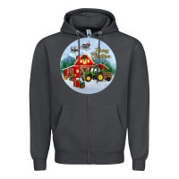 Smoke merry christmas small town christmas ornament Zipper Hoodie - BundleAndBundleShop