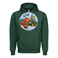 Sports Green merry christmas small town christmas ornament Zipper Hoodie - BundleAndBundleShop