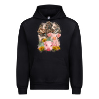 Black Western Pigs with Crosses Urban Hoodie - LillyAllenDesigns