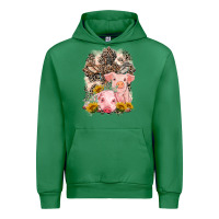 Emerald Western Pigs with Crosses Urban Hoodie - LillyAllenDesigns