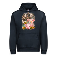 Navy Western Pigs with Crosses Urban Hoodie - LillyAllenDesigns