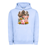 Pigment Grape Ice Western Pigs with Crosses Urban Hoodie - LillyAllenDesigns