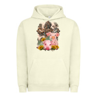 Pigment Pistachio Western Pigs with Crosses Urban Hoodie - LillyAllenDesigns