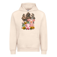 Sandshell Western Pigs with Crosses Urban Hoodie - LillyAllenDesigns