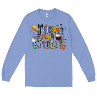 Colony Blue trick or treat Long Sleeve Tee - CowhideDigitalArt