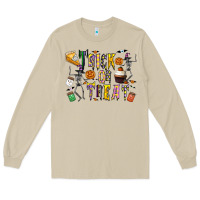 Mushroom trick or treat Long Sleeve Tee - CowhideDigitalArt