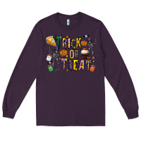 Plum trick or treat Long Sleeve Tee - CowhideDigitalArt