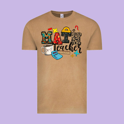 Math Teacher Vintage Tee Designed By Zillion Design Studio