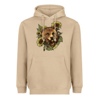 Mushroom bear head sunflowers Heavyweight Hoodie - NancyCooperArtShop