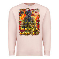Pale Pink First In last Out Firefighter Premium Sweatshirt - LillyAllenDesigns