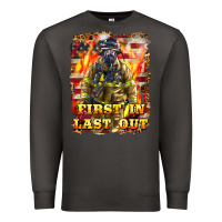 Smoke First In last Out Firefighter Premium Sweatshirt - LillyAllenDesigns