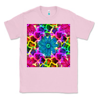 Bubblegum Pink neon cowhide with flower seamless pattern Classic Tee - BundleAndBundleShop