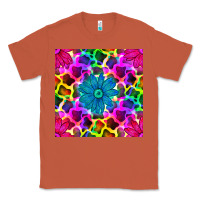 Copper neon cowhide with flower seamless pattern Classic Tee - BundleAndBundleShop