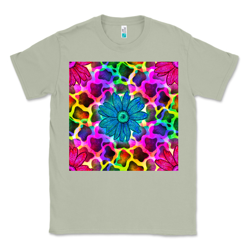 Neon Cowhide With Flower Seamless Pattern Classic Tee by BundleAndBundleShop | Teevron