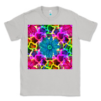 Moon Dust neon cowhide with flower seamless pattern Classic Tee - BundleAndBundleShop