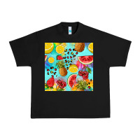 Black fruits tie dye seamless pattern Urban Heavy Tee - Zillion Design Studio