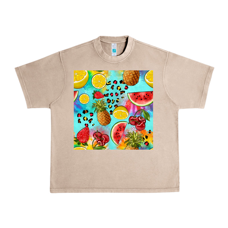 Fruits Tie Dye Seamless Pattern Urban Heavy Tee by Zillion Design Studio | Teevron