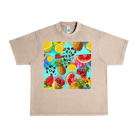 French Oak fruits tie dye seamless pattern Urban Heavy Tee - Zillion Design Studio