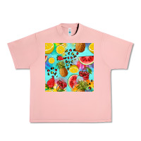 Salmon fruits tie dye seamless pattern Urban Heavy Tee - Zillion Design Studio