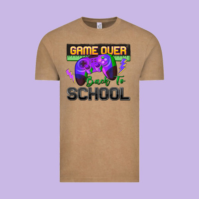Game Over Back To School Vintage Tee Designed By Zillion Design Studio