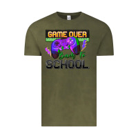 Vintage Olive game over back to school Vintage Tee - Zillion Design Studio