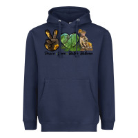 Navy Peace Love Baby Baboon Heavyweight Hoodie - LillyAllenDesigns