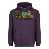 Plum Peace Love Baby Baboon Heavyweight Hoodie - LillyAllenDesigns