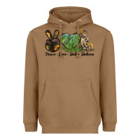 Toasted Coconut Peace Love Baby Baboon Heavyweight Hoodie - LillyAllenDesigns