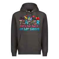 Smoke this teacher wears her her on her sleeve Premium Hoodie - NancyCooperArtShop