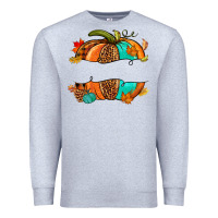 Heather Grey custom pumpkin name Premium Sweatshirt - NancyCooperArtShop