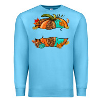 Ocean Blue custom pumpkin name Premium Sweatshirt - NancyCooperArtShop