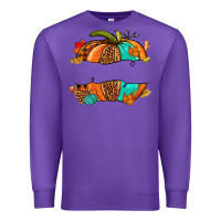 Purple custom pumpkin name Premium Sweatshirt - NancyCooperArtShop