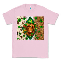 Bubblegum Pink St. Patrick's Day Highland cow Classic Tee - Neo Western