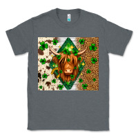 Charcoal Heather St. Patrick's Day Highland cow Classic Tee - Neo Western