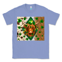 Colony Blue St. Patrick's Day Highland cow Classic Tee - Neo Western
