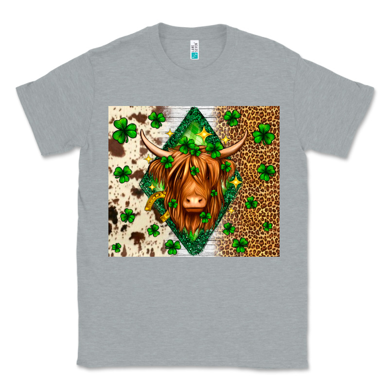 St. Patrick's Day Highland Cow Classic Tee by Neo Western | Teevron