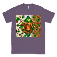 Lavender St. Patrick's Day Highland cow Classic Tee - Neo Western