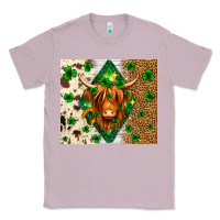 Lilac St. Patrick's Day Highland cow Classic Tee - Neo Western