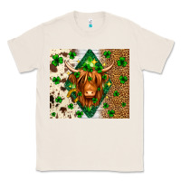 Natural St. Patrick's Day Highland cow Classic Tee - Neo Western