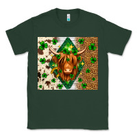 Sports Green St. Patrick's Day Highland cow Classic Tee - Neo Western