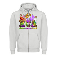 Dove Grey mardi gras rca resident care assistant Zipper Hoodie - AdoDesignShop
