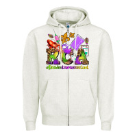 Oatmeal Heather mardi gras rca resident care assistant Zipper Hoodie - AdoDesignShop