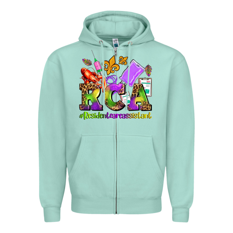 Mardi Gras Rca Resident Care Assistant Zipper Hoodie by AdoDesignShop | Teevron