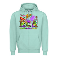 Seafoam mardi gras rca resident care assistant Zipper Hoodie - AdoDesignShop